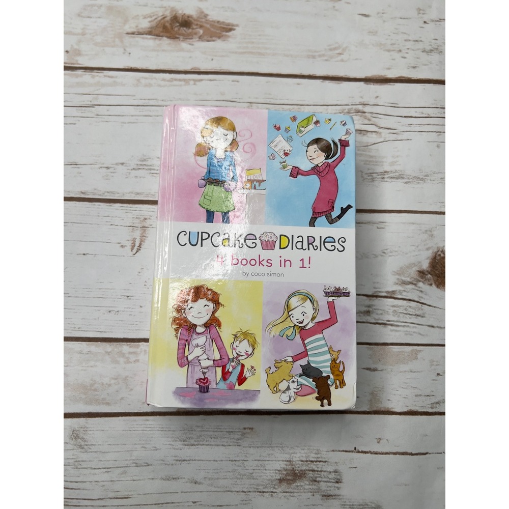 Simon Spotlight Cupcake Diaries 4 Booksโ in 1 Coco Simon Hardcover Pink OS